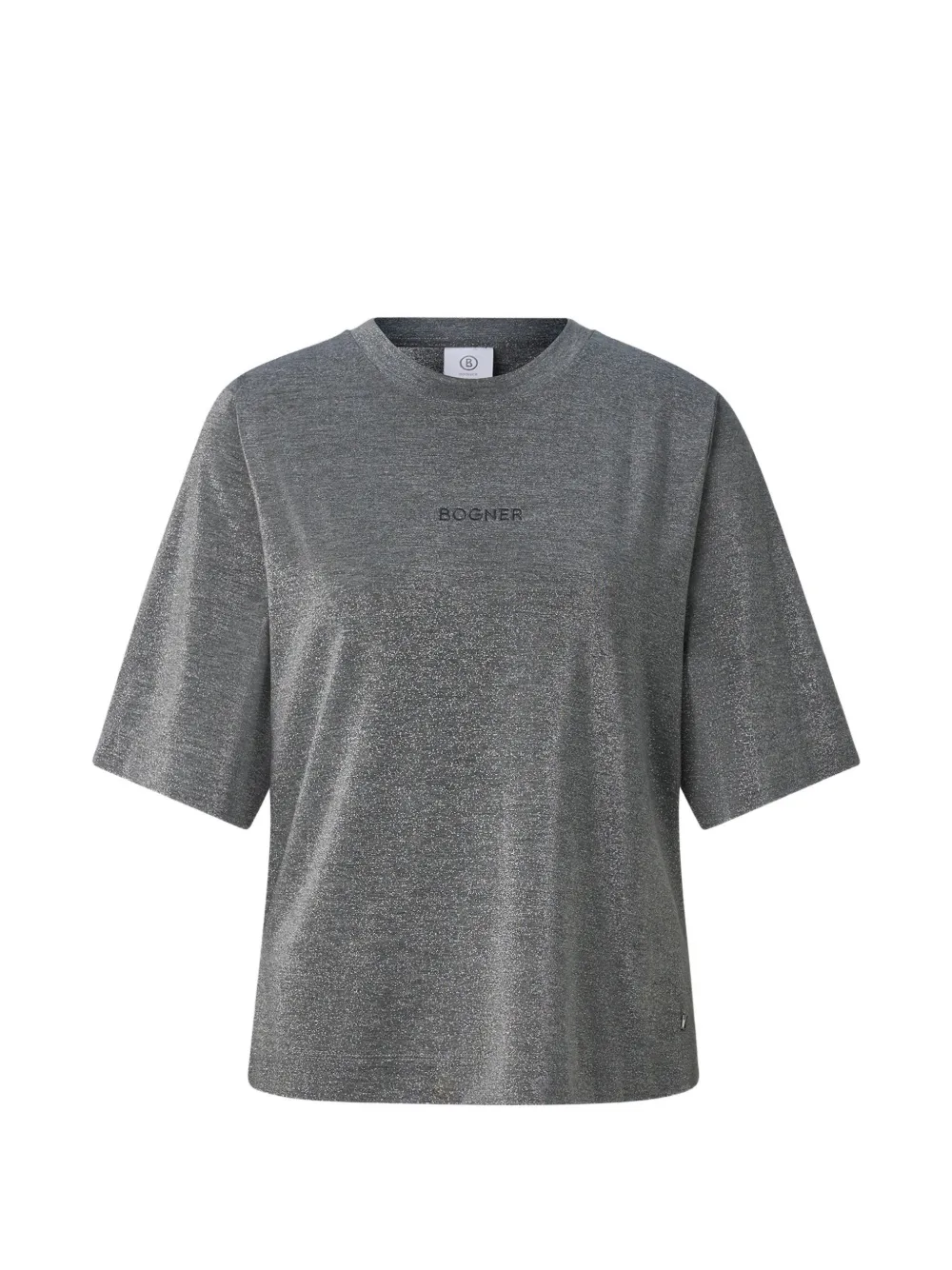 BOGNER Dorothy shimmering logo-stitch T-shirt Grijs