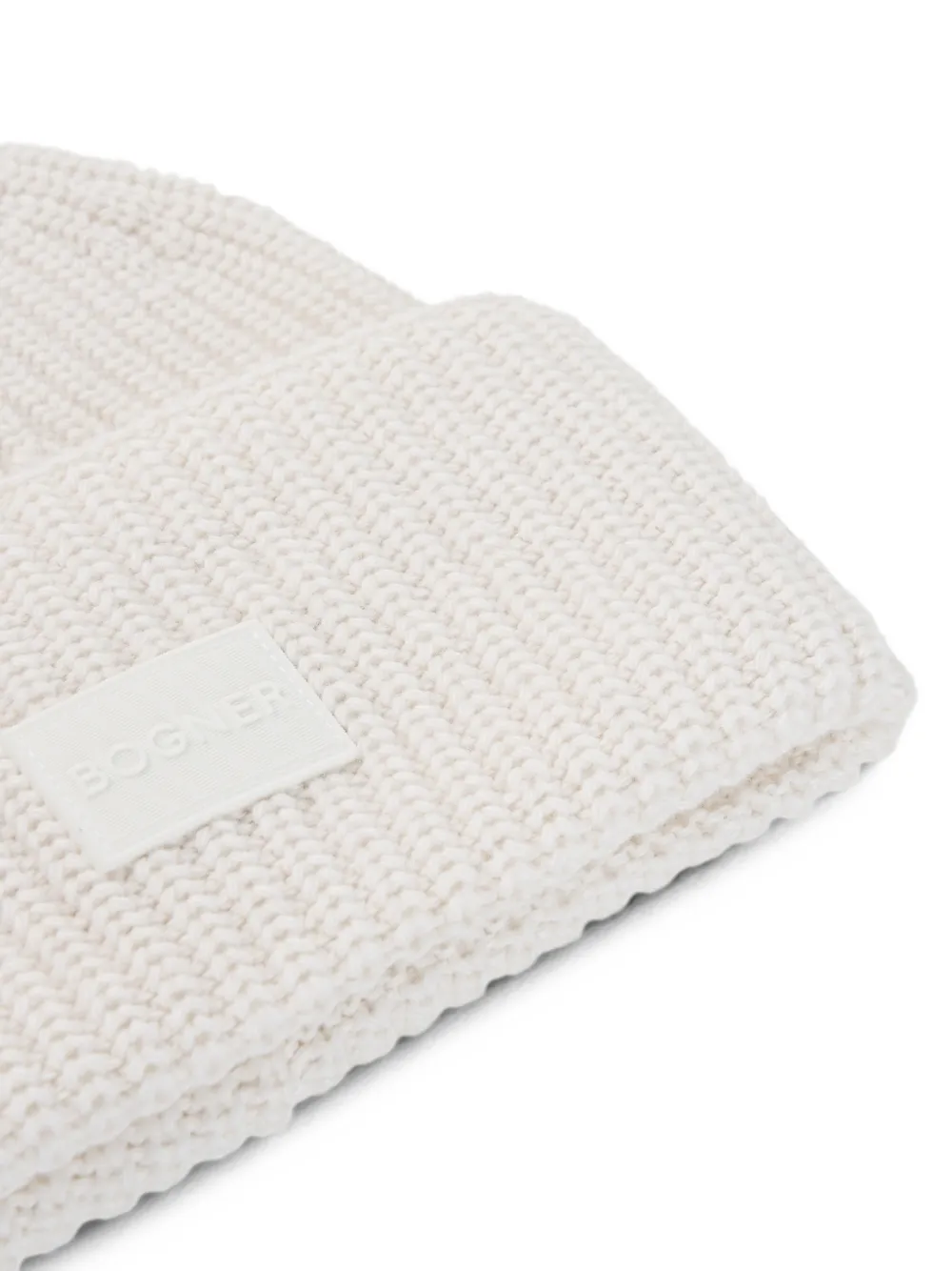 BOGNER Larah logo-patch beanie hat Beige