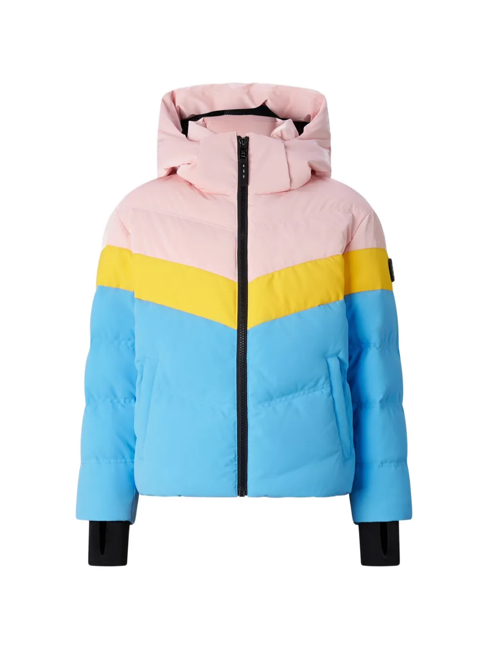 Bogner Kids Cosima colour-block quilted jacket Blauw