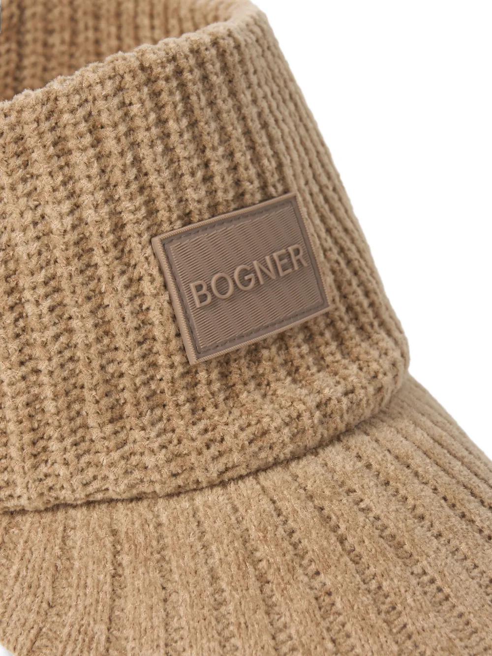 BOGNER Tessie ribgebreide zonneklep Beige