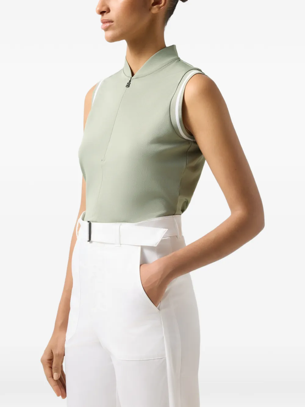 BOGNER Evi zip-fastening sleeveless top Groen