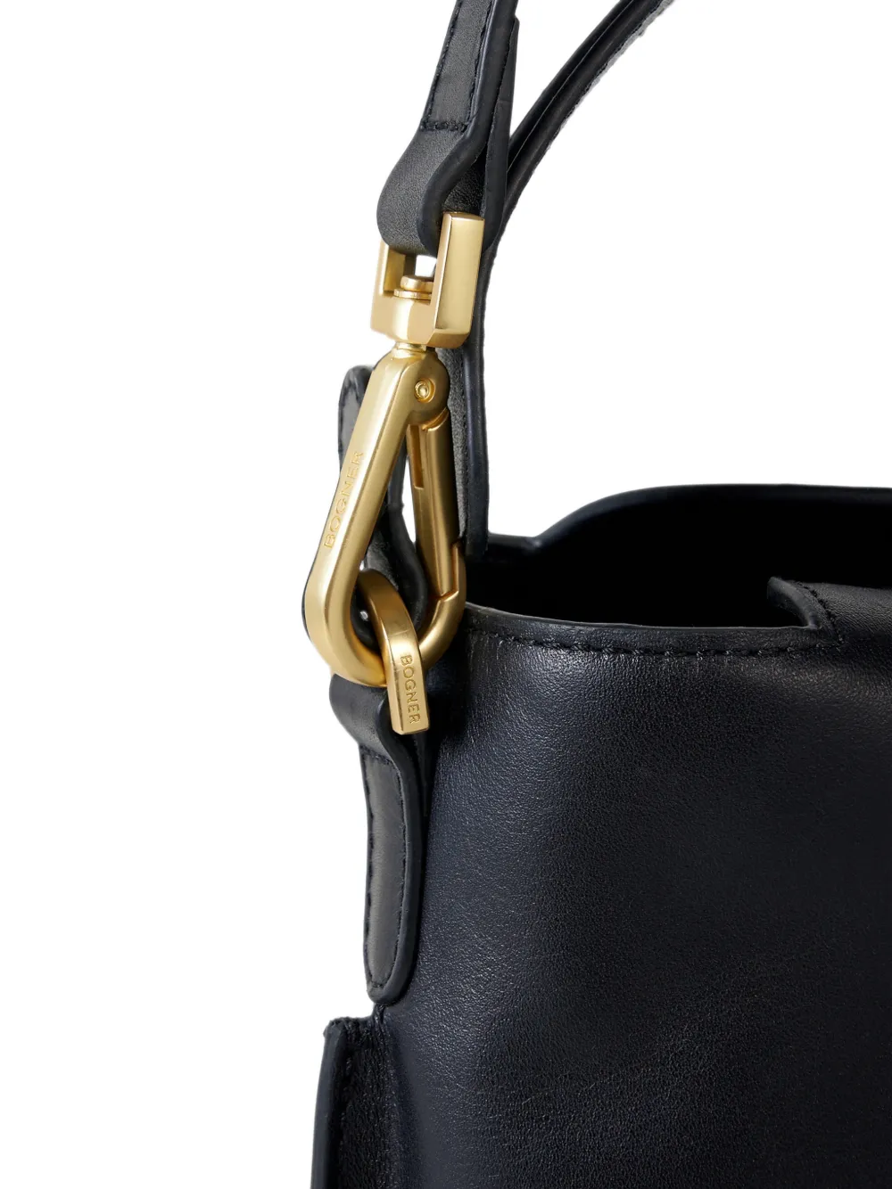 BOGNER Loges Grandes leather tote bag Zwart