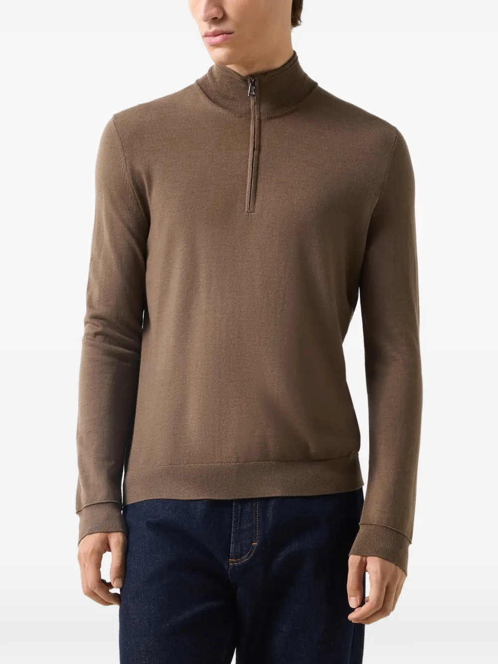 BOGNER Ouri wool polo sweater Bruin