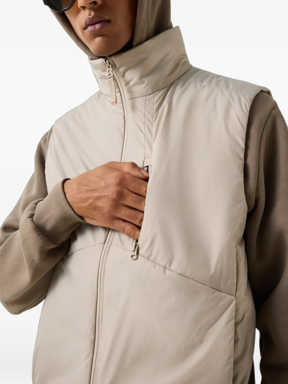 BOGNER FIRE+ICE Emilian padded high-neck gilet Beige
