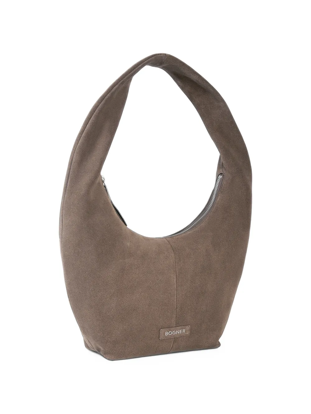 BOGNER Loges Gerda medium suede shoulder bag Bruin