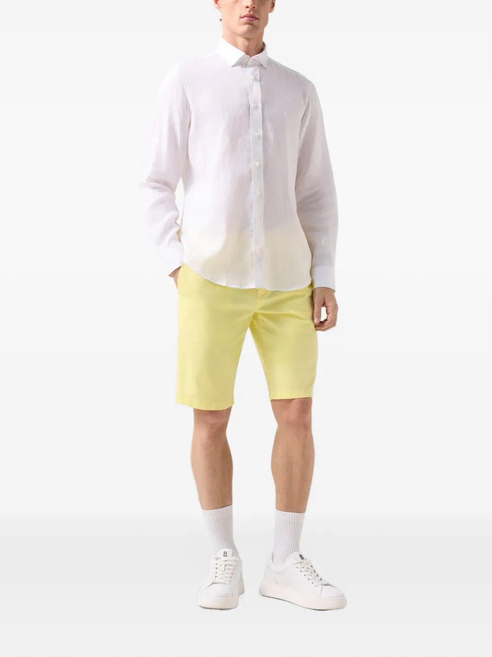 BOGNER button-down linen shirt Wit