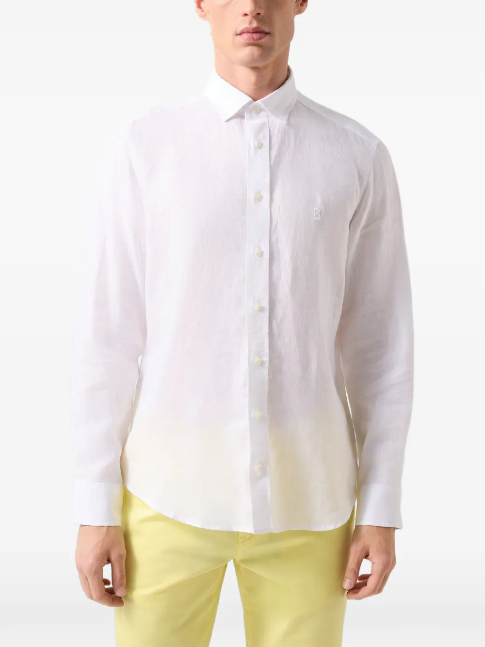 BOGNER button-down linen shirt Wit
