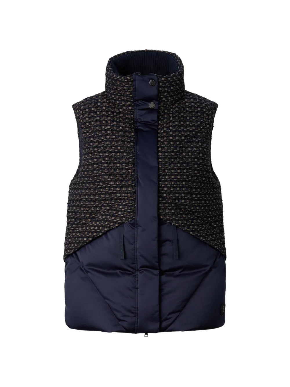 BOGNER Netty Daunenweste mit Tweed-Einsatz - Blau