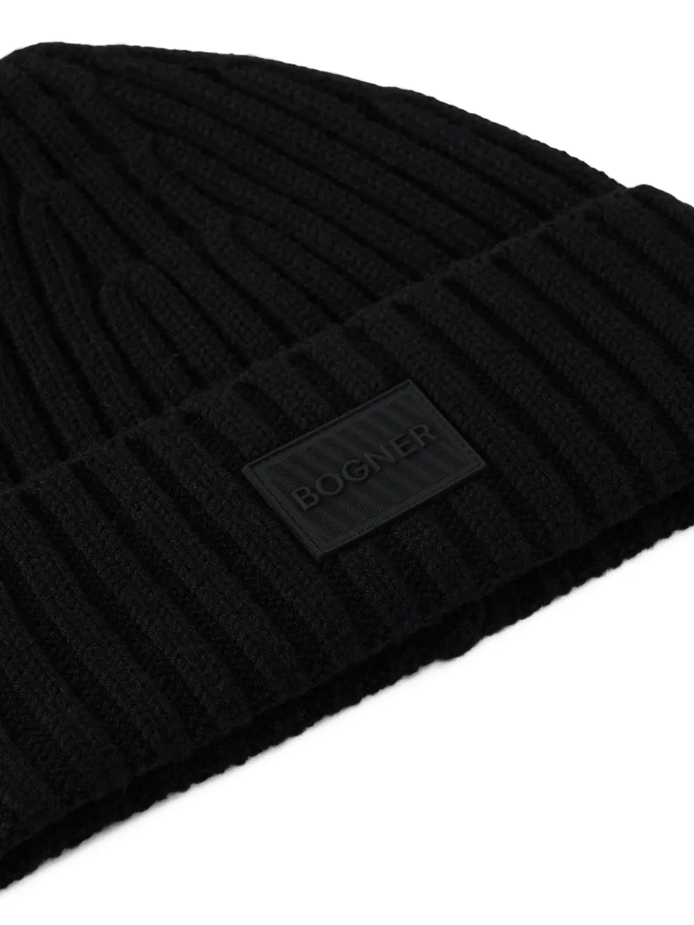 BOGNER Conrad ribbed-knit beanie hat Zwart
