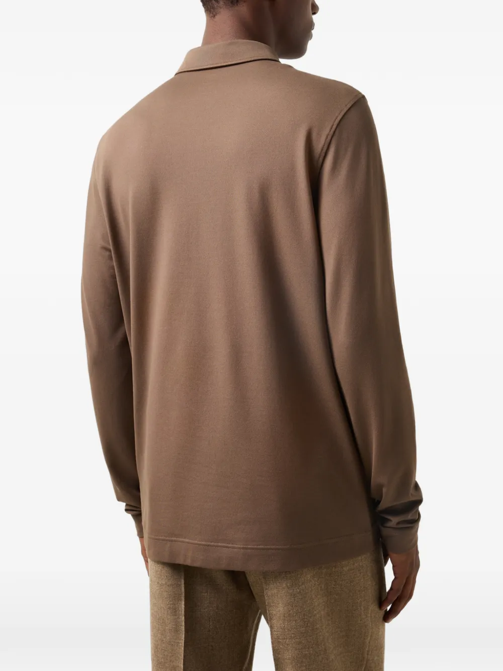 BOGNER Timon long-sleeve polo shirt Bruin