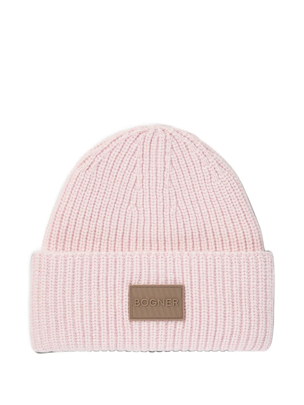 Bogner Kids Larahk logo-patch ribbed beanie hat Roze