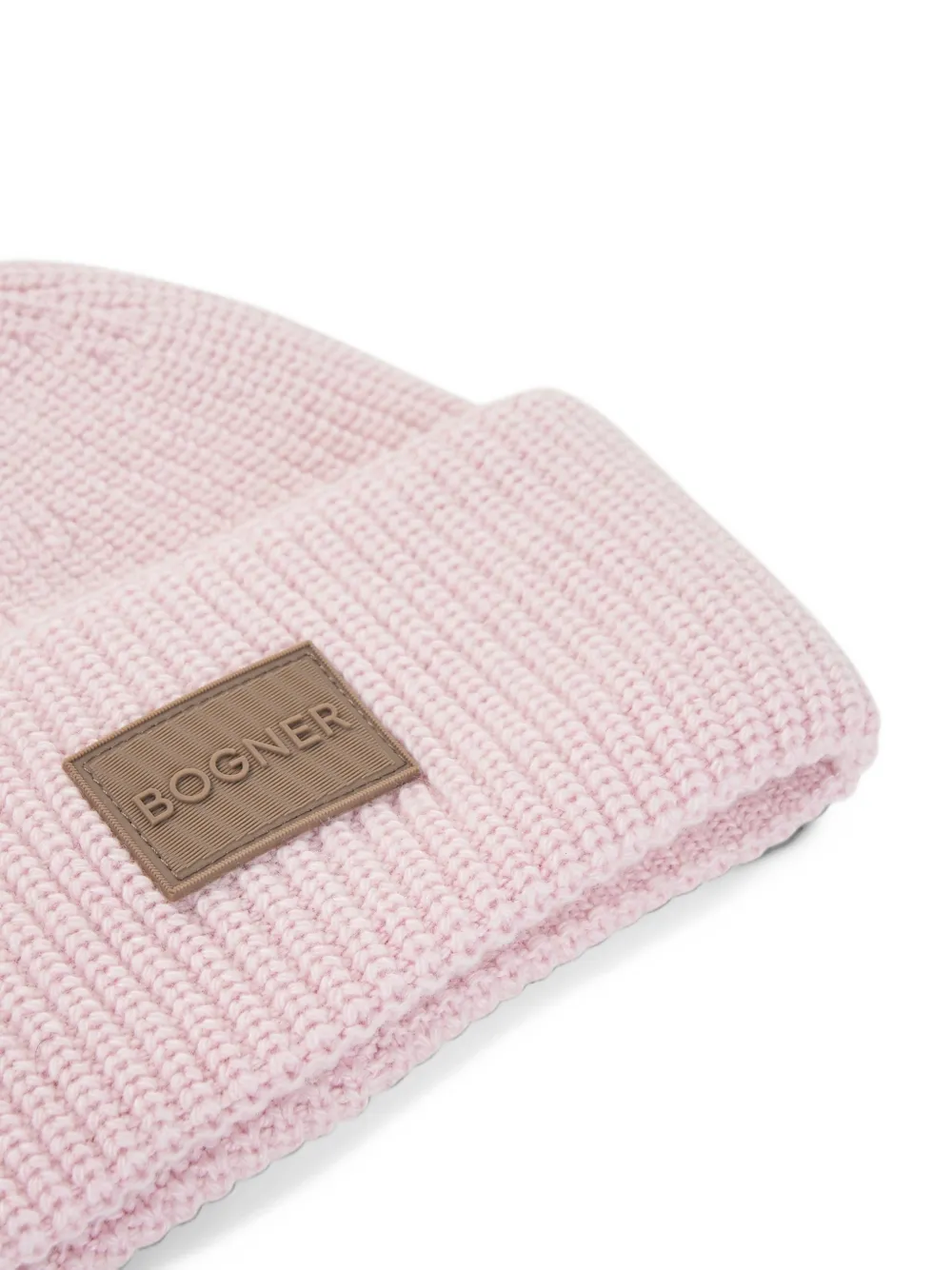 Bogner Kids Larahk logo-patch ribbed beanie hat Roze