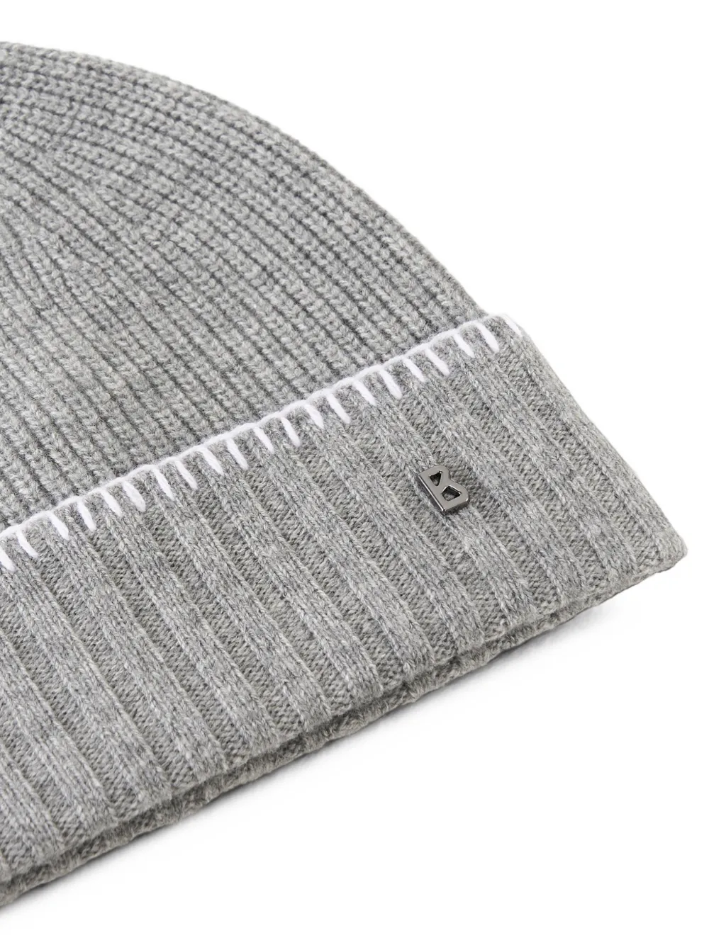 BOGNER Moulan ribbed-knit wool beanie hat Grijs