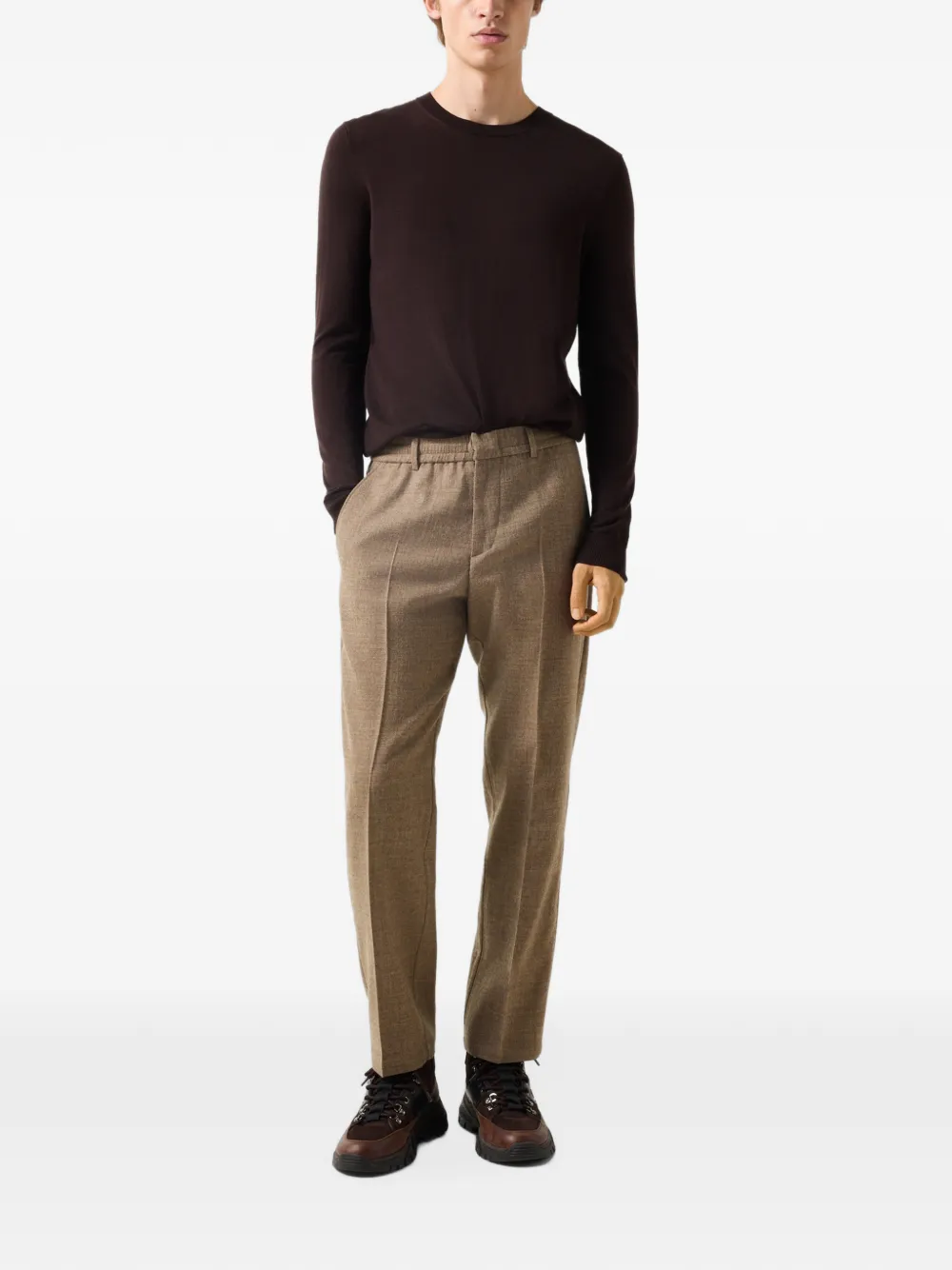 BOGNER Marcus pressed-crease trousers Bruin