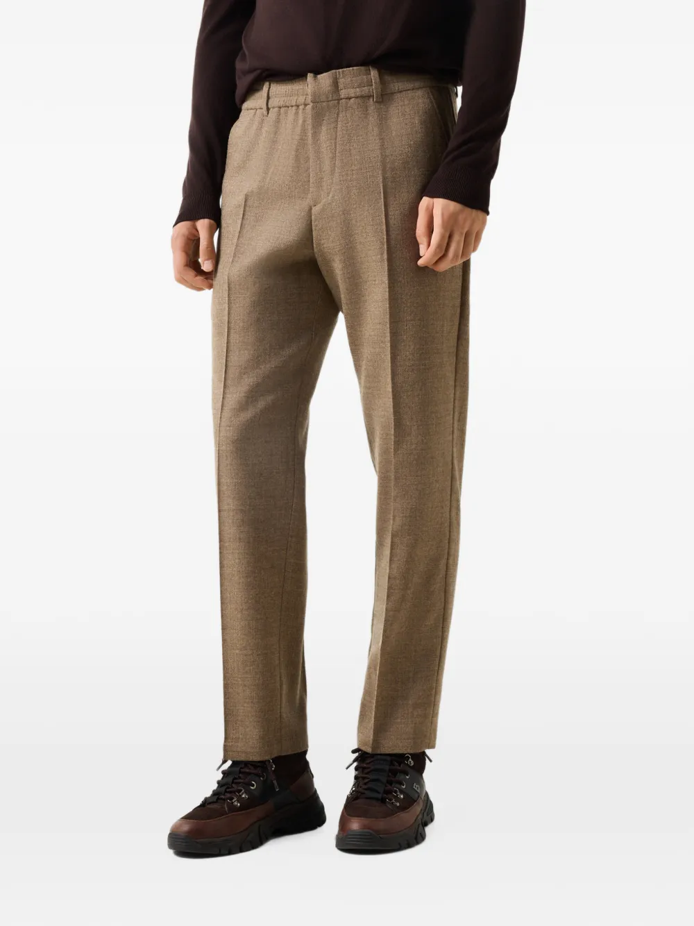 BOGNER Marcus pressed-crease trousers Bruin