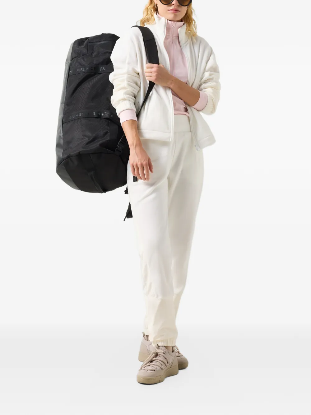 BOGNER FIRE+ICE Lucy panelled fleece jacket Beige