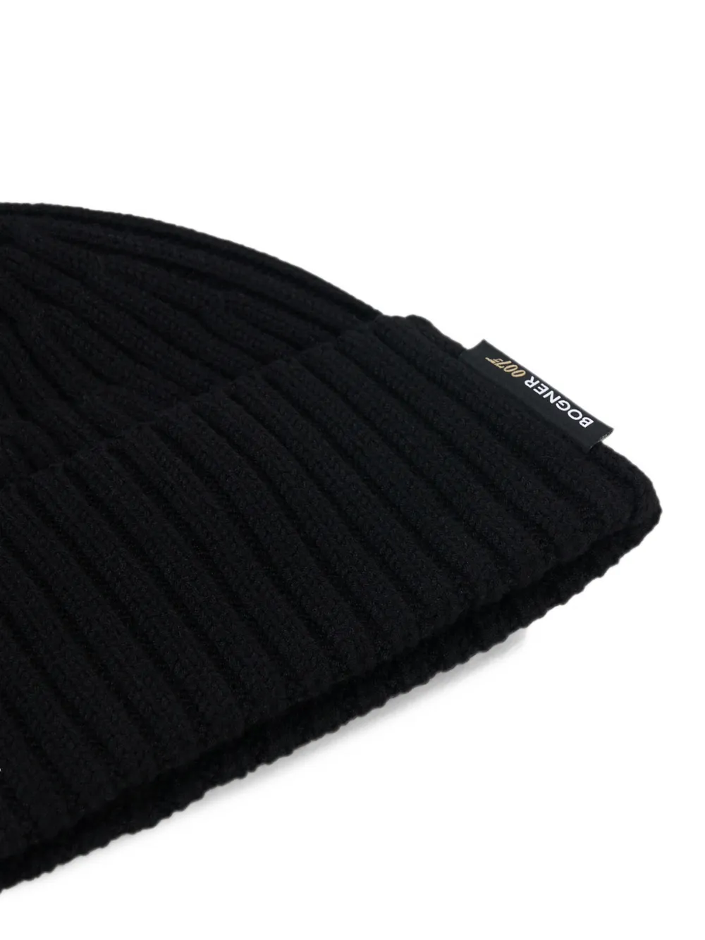 BOGNER Bond rib-knit beanie hat Zwart