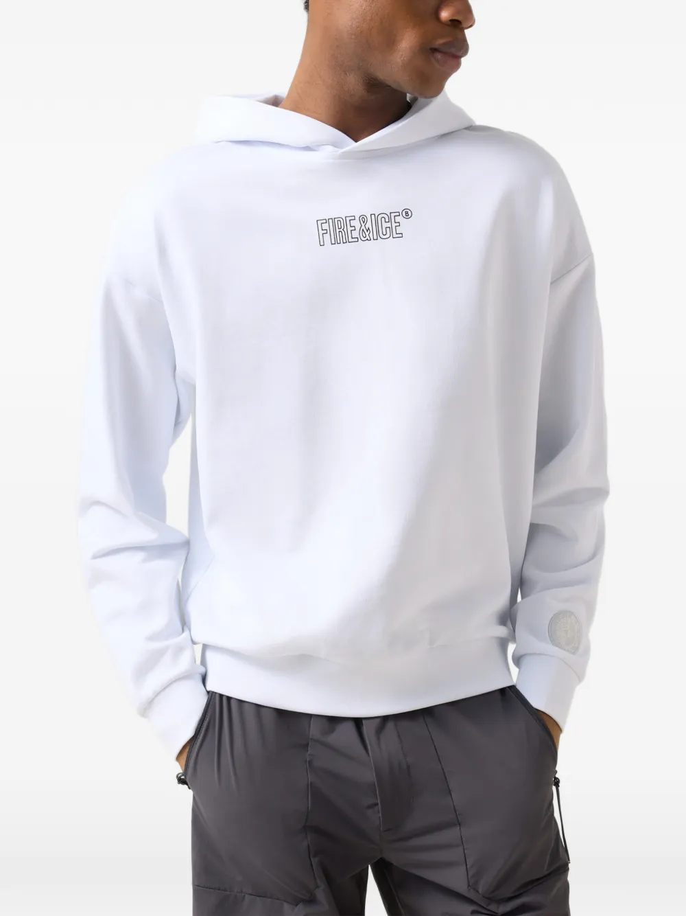 BOGNER FIRE+ICE Ilay logo-print hoodie Wit