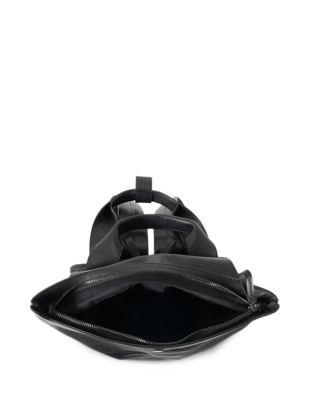 BOGNER Calgary Leon foldover leather backpack Zwart