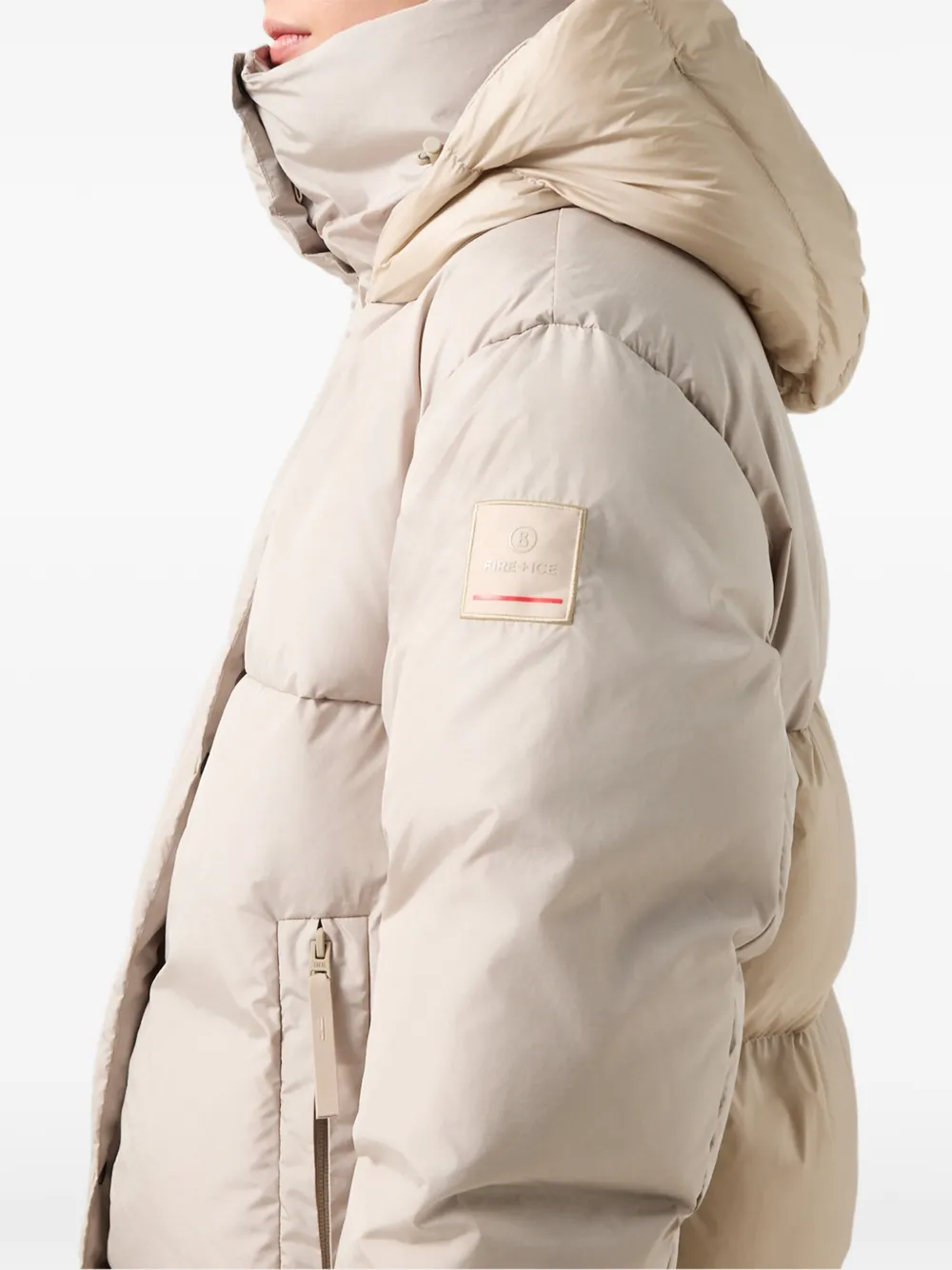 BOGNER FIRE+ICE Fleury hooded puffer coat Beige