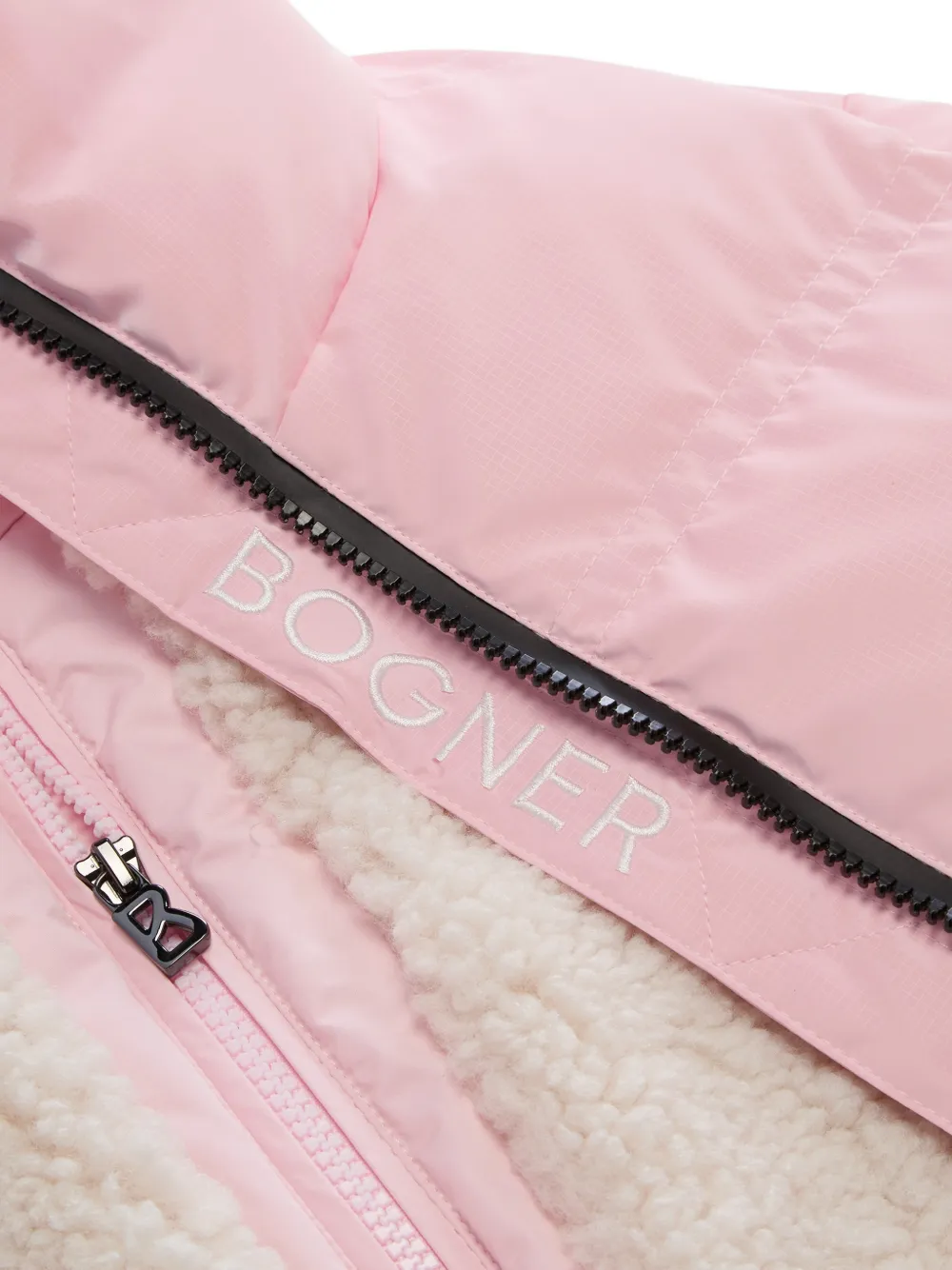 Bogner Kids Glitter layered two-in-one puffer jacket Roze