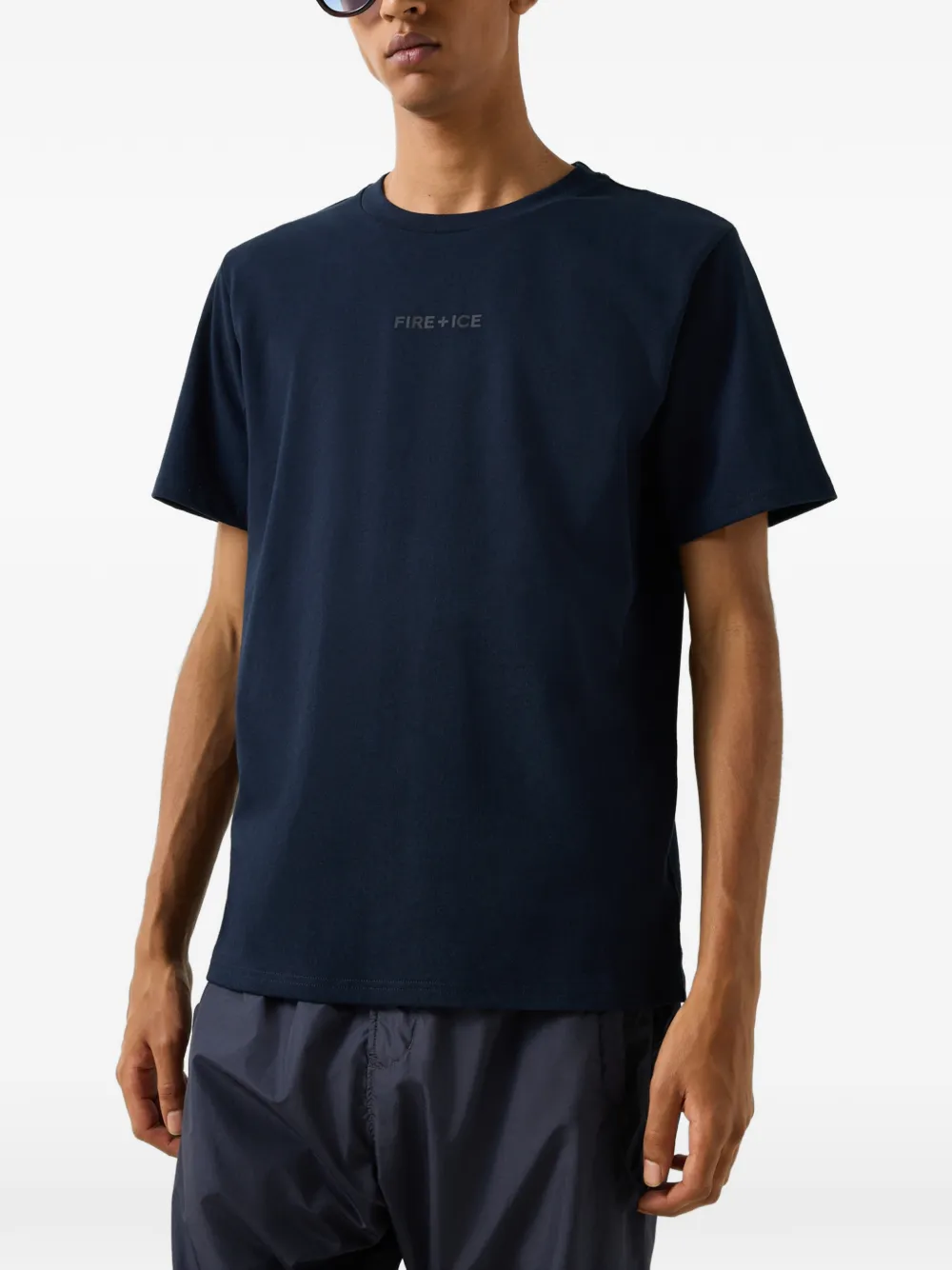 BOGNER FIRE+ICE Mick logo-print cotton T-shirt Blauw