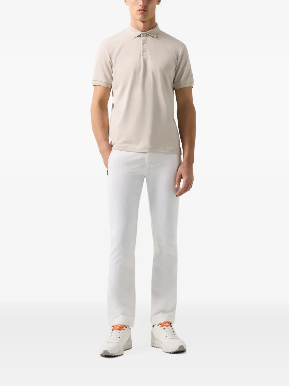 BOGNER Daniel logo-print polo shirt Beige