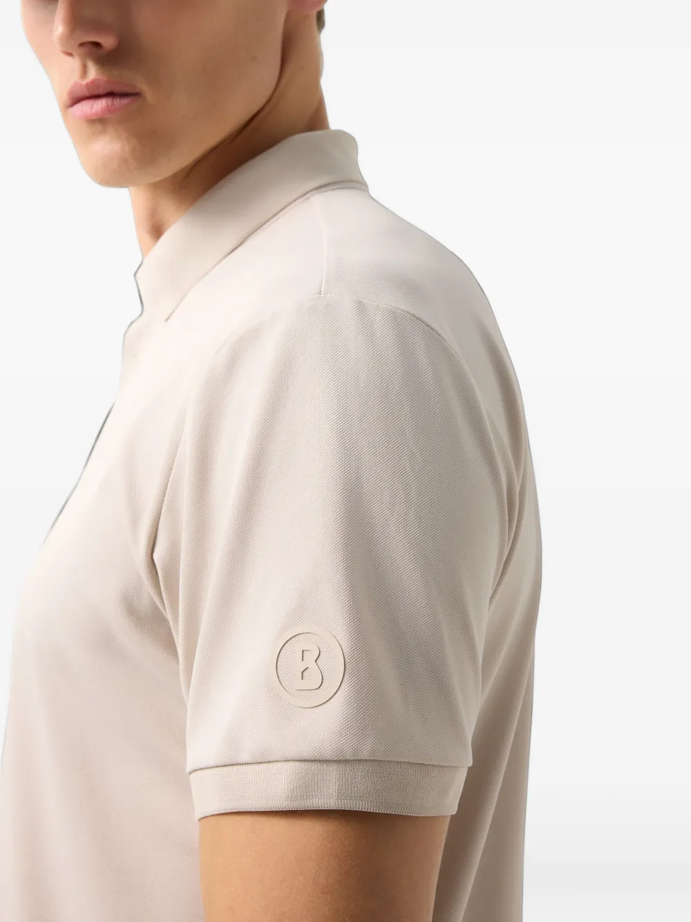 BOGNER Daniel logo-print polo shirt Beige