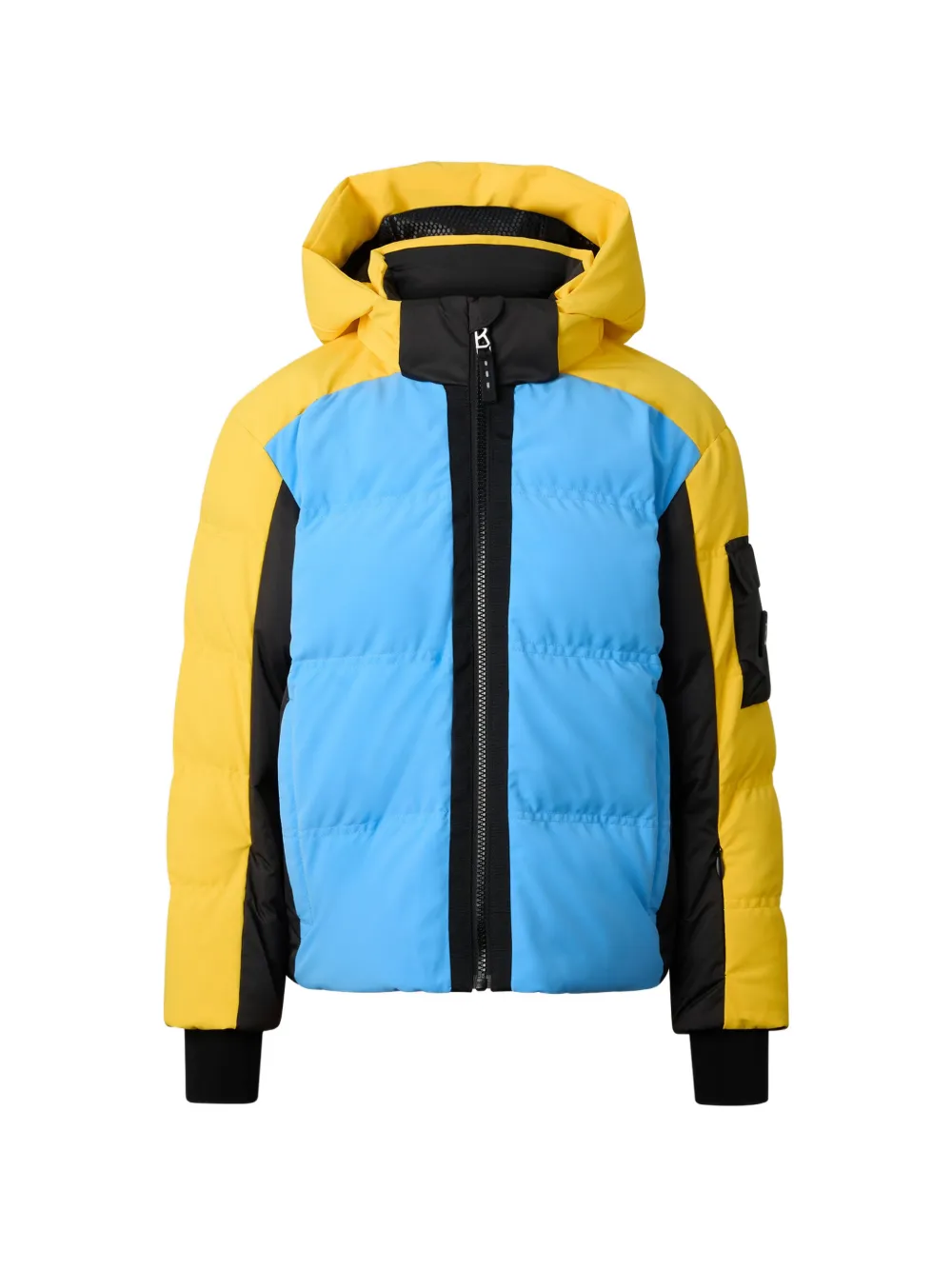 Bogner Kids Pablo colour-block quilted jacket Geel