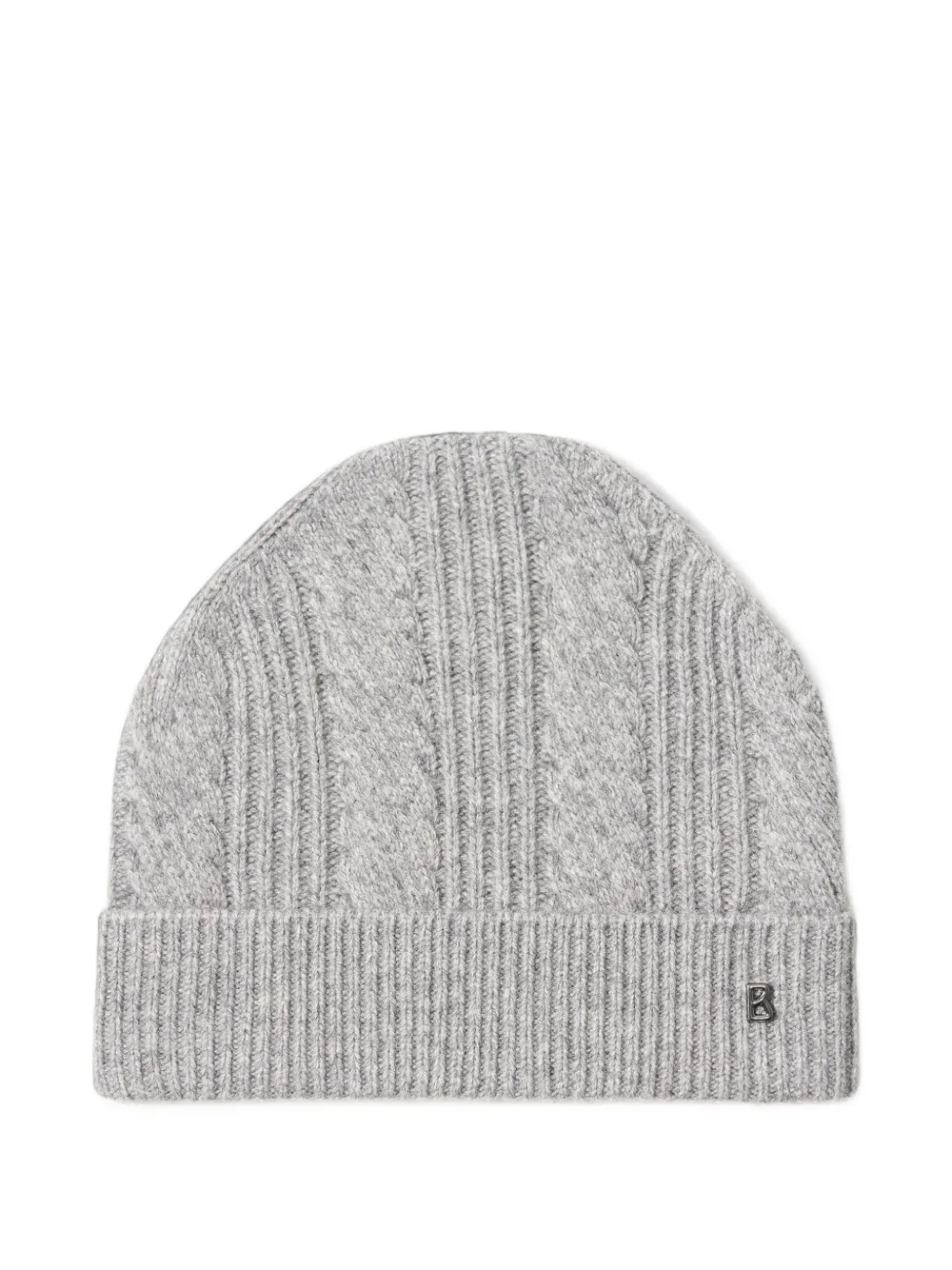 BOGNER Elton cable-knit beanie hat Grijs