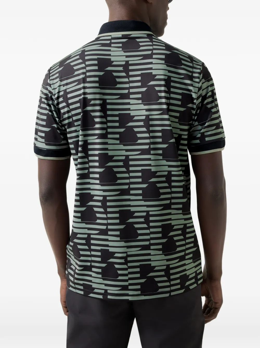 BOGNER Valentin logo-print zip-up Polo shirt Groen
