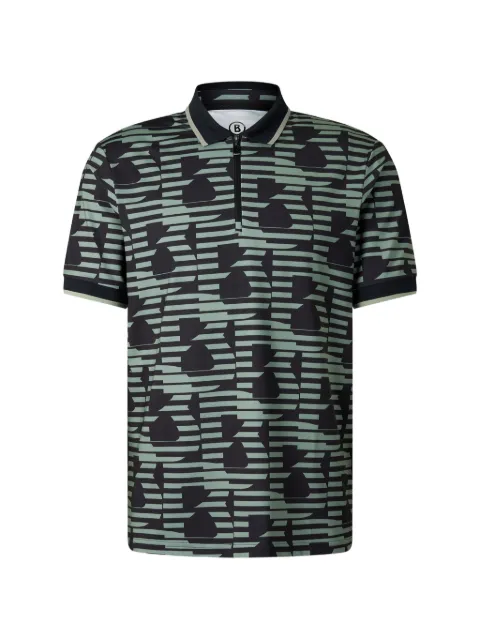 BOGNER Valentin logo-print zip-up Polo shirt