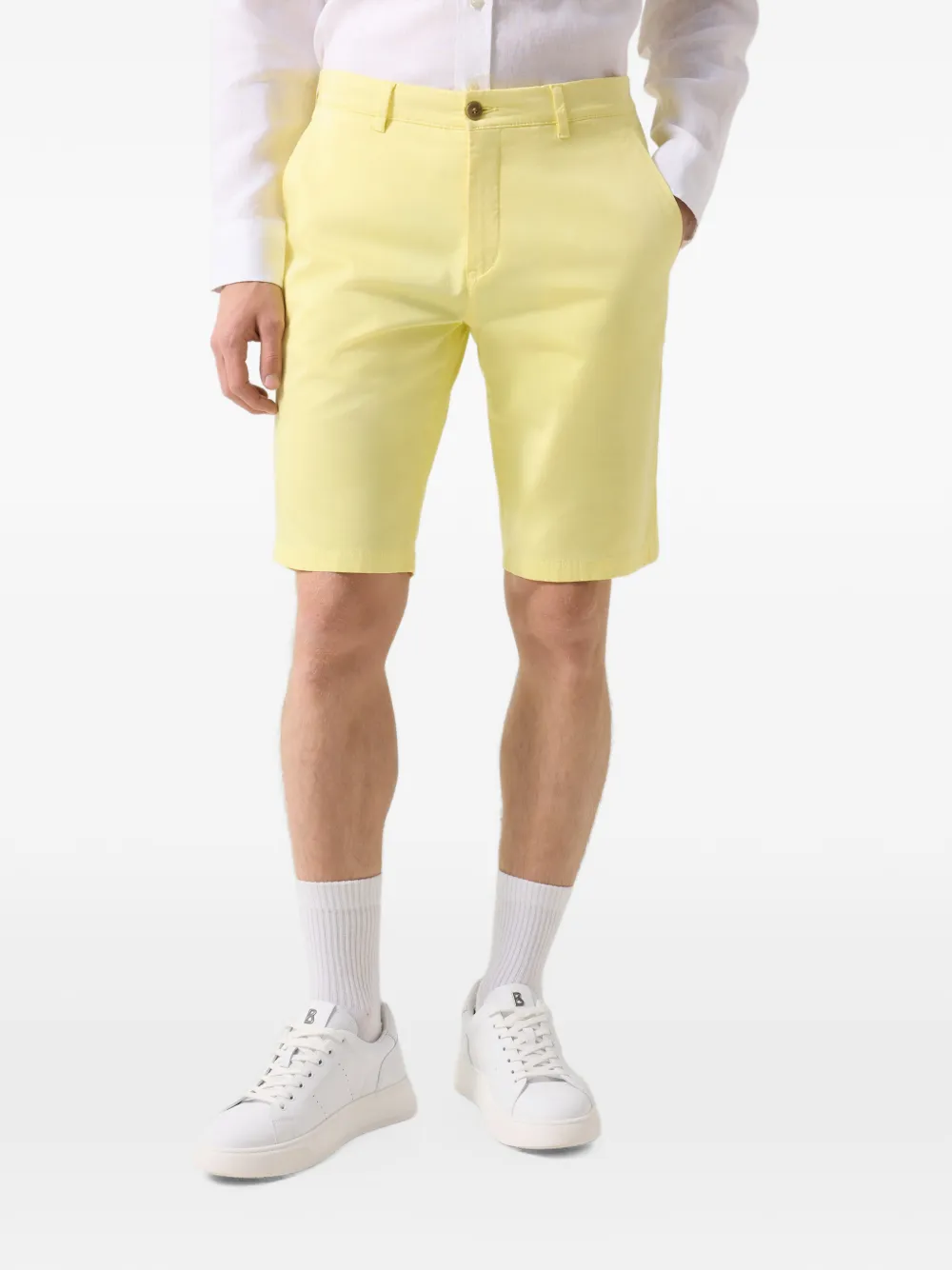 BOGNER Miami cotton chino shorts Geel