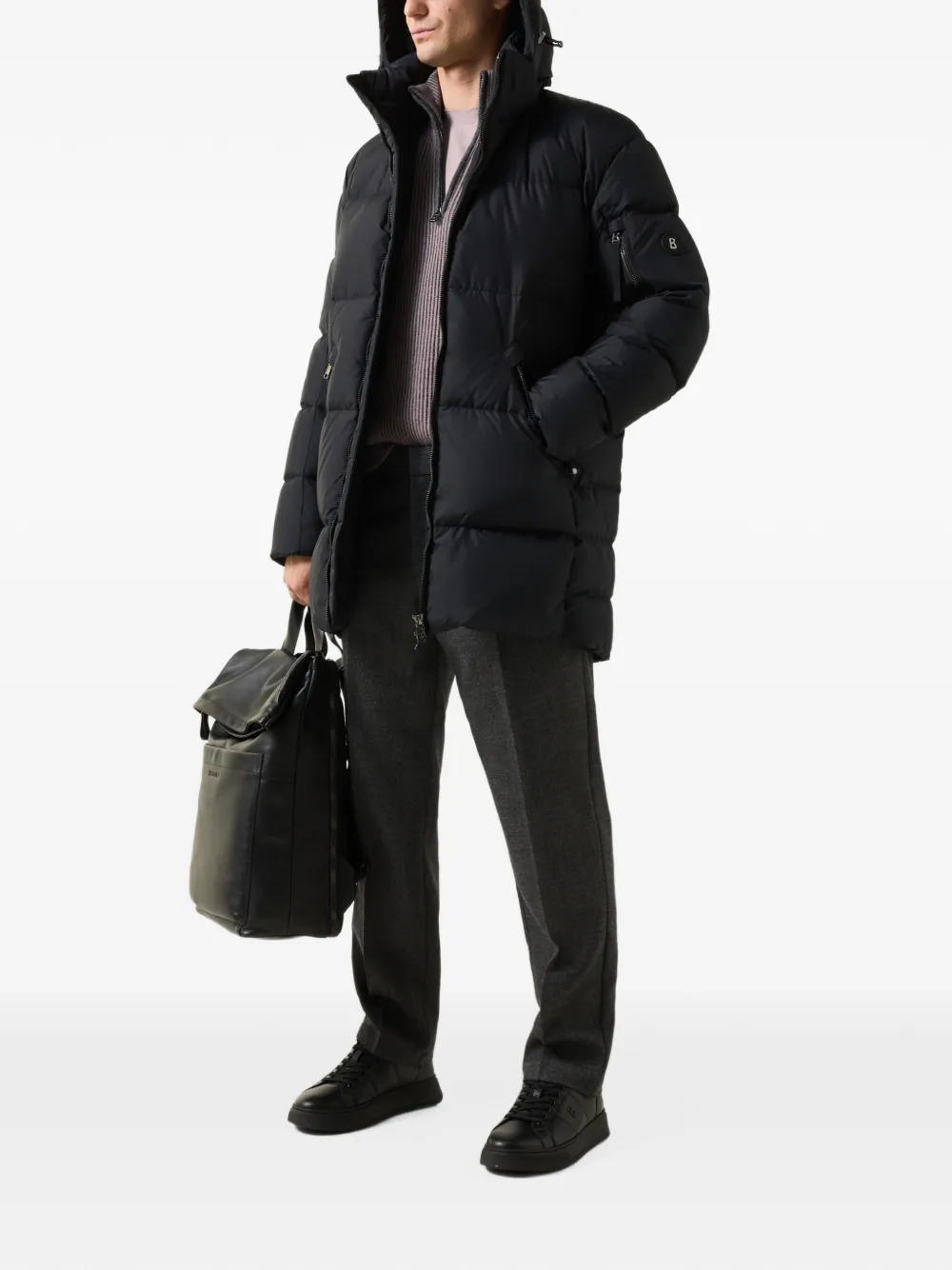 BOGNER Jones quilted padded coat Zwart