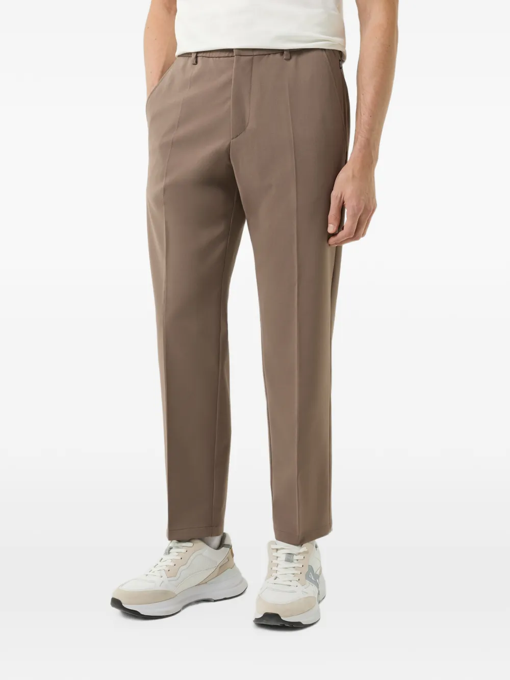 BOGNER Marcus pressed-crease straight-leg trousers Bruin