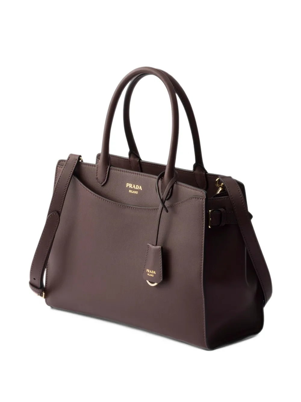 Prada Prelude large leather handbag Bruin