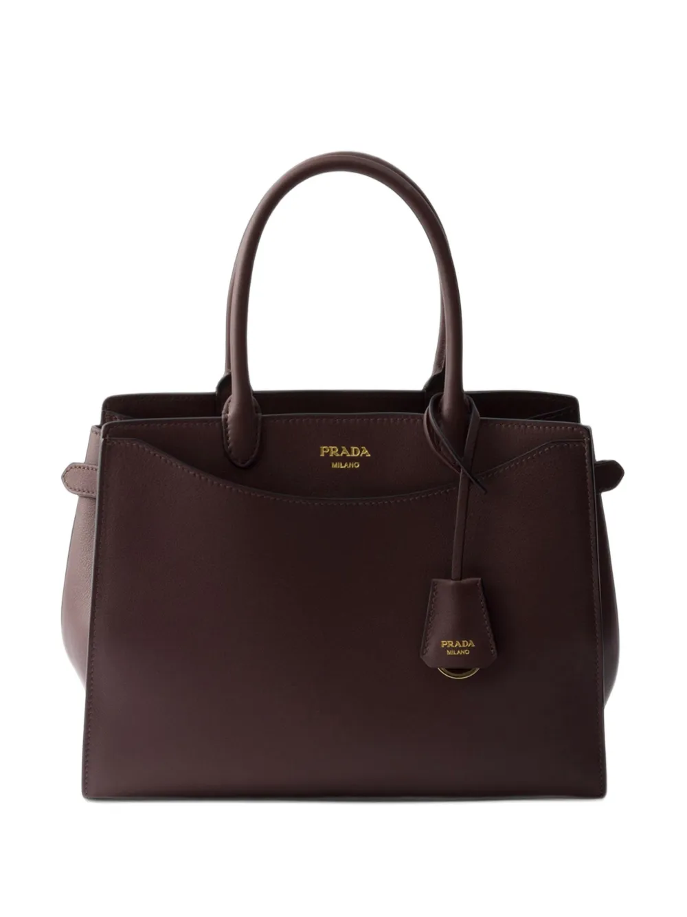 Prada Prelude large leather handbag Bruin
