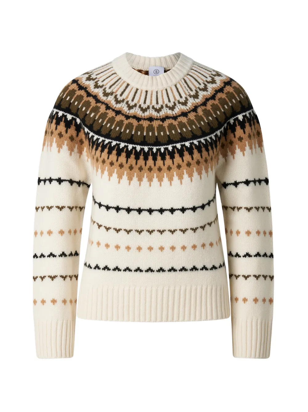 BOGNER Ina Pullover mit Norwegermuster - Weiß