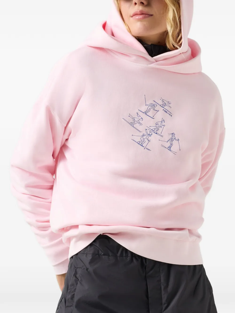 BOGNER FIRE+ICE Sibel graphic-print hoodie Roze