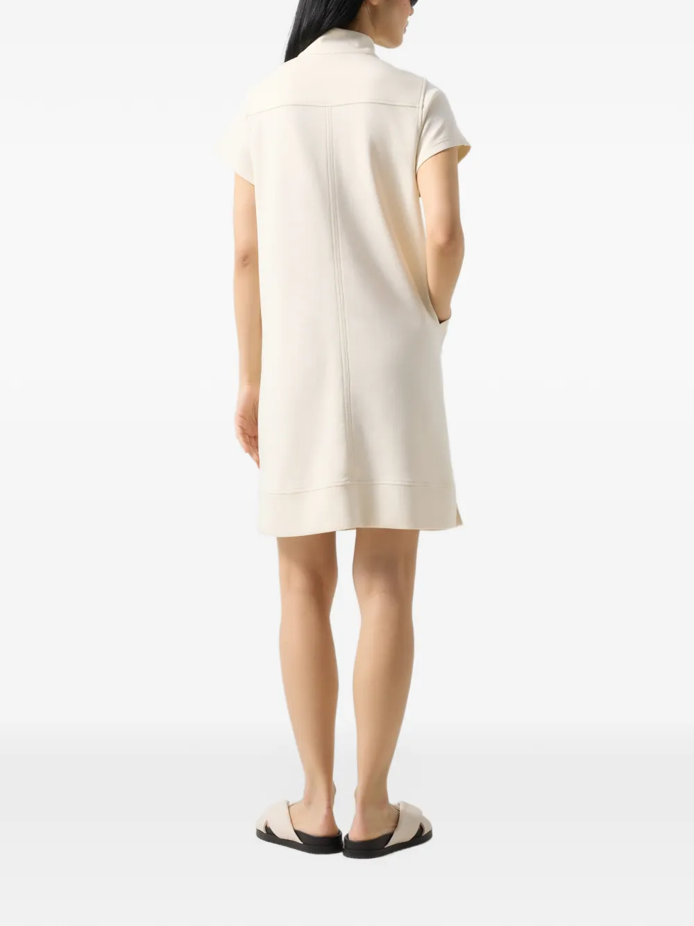 BOGNER Coleen zip-neck mini dress Wit