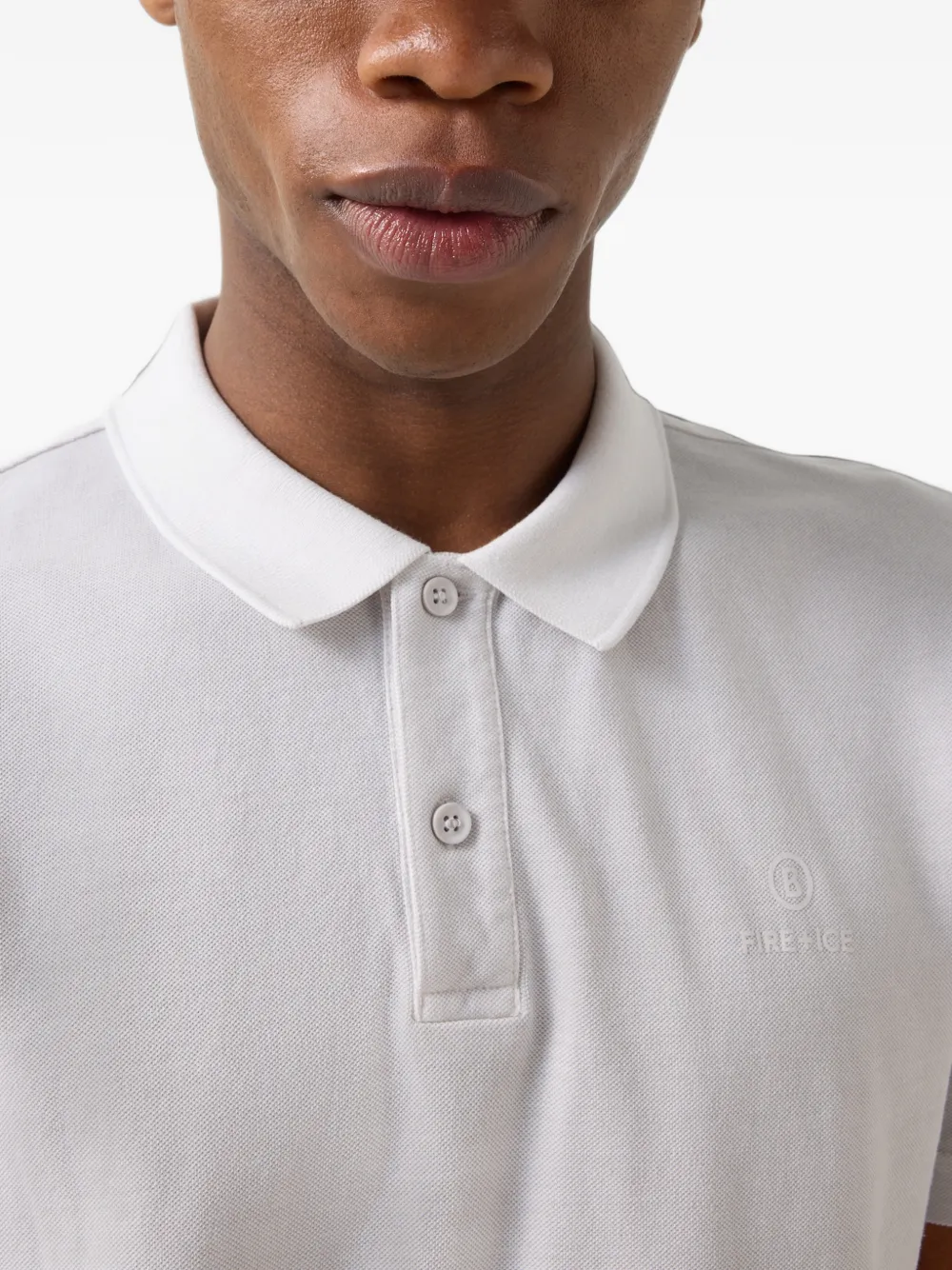 BOGNER FIRE+ICE logo-patch polo shirt Grijs