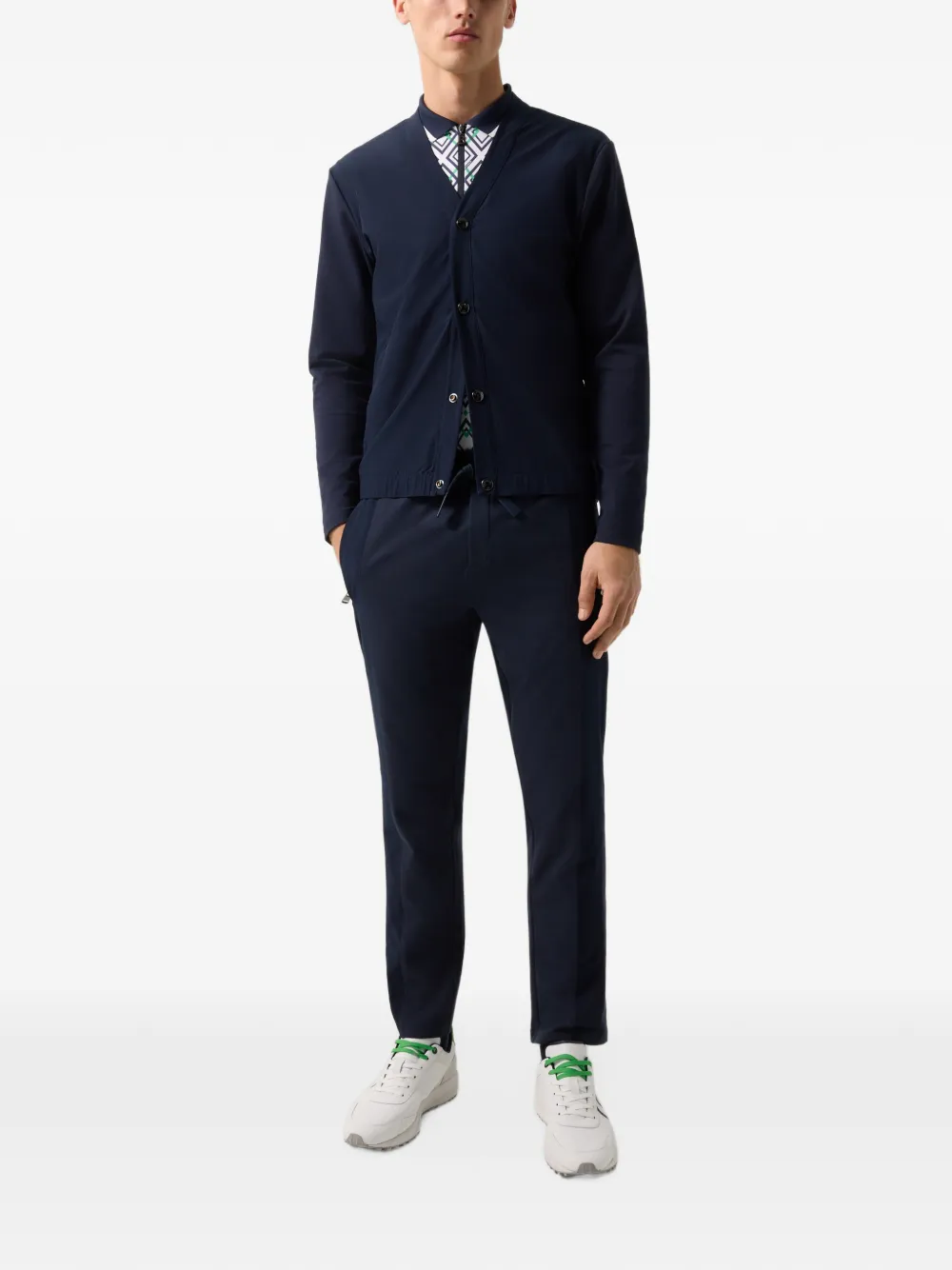 BOGNER Dario V-neck zip-up sweatshirt Blauw