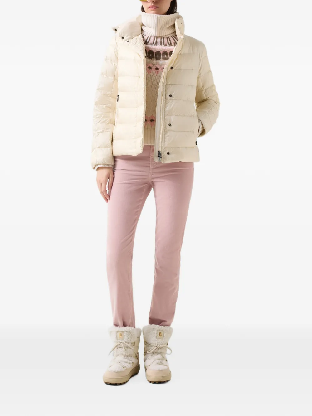 BOGNER Marcy high-neck puffer jacket Wit