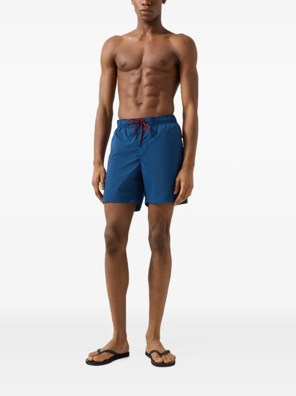 BOGNER FIRE+ICE Sorin logo-patch swim shorts Blauw