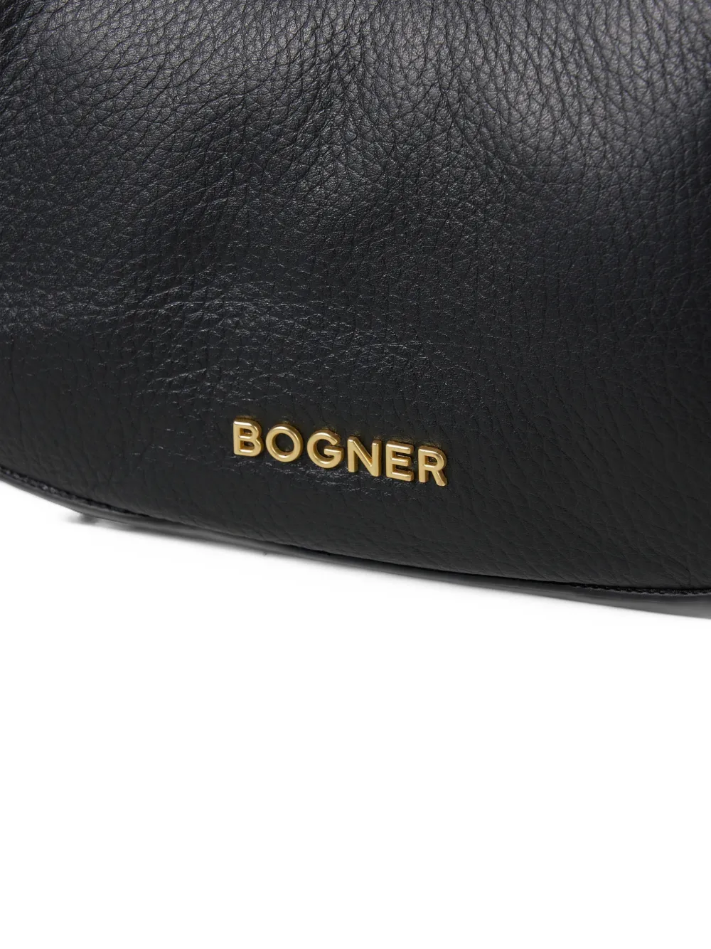 BOGNER Wallis Kyla grained leather shoulder bag Zwart