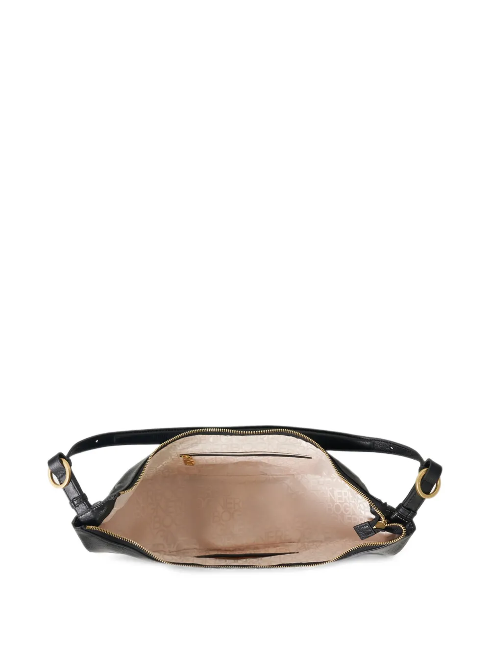 BOGNER Wallis Kyla grained leather shoulder bag Zwart