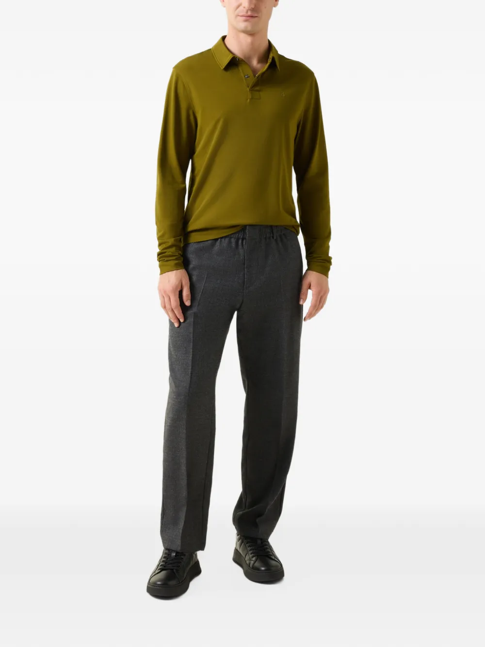 BOGNER Timon long-sleeve polo shirt Groen