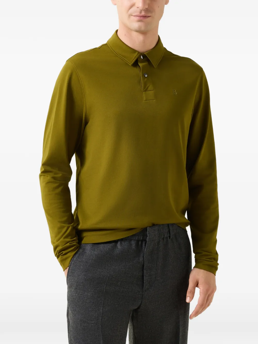 BOGNER Timon long-sleeve polo shirt Groen