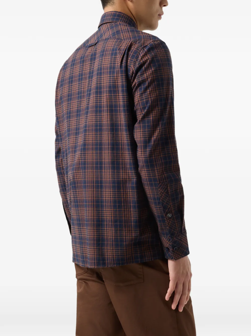 BOGNER Hardy check-print shirt Bruin