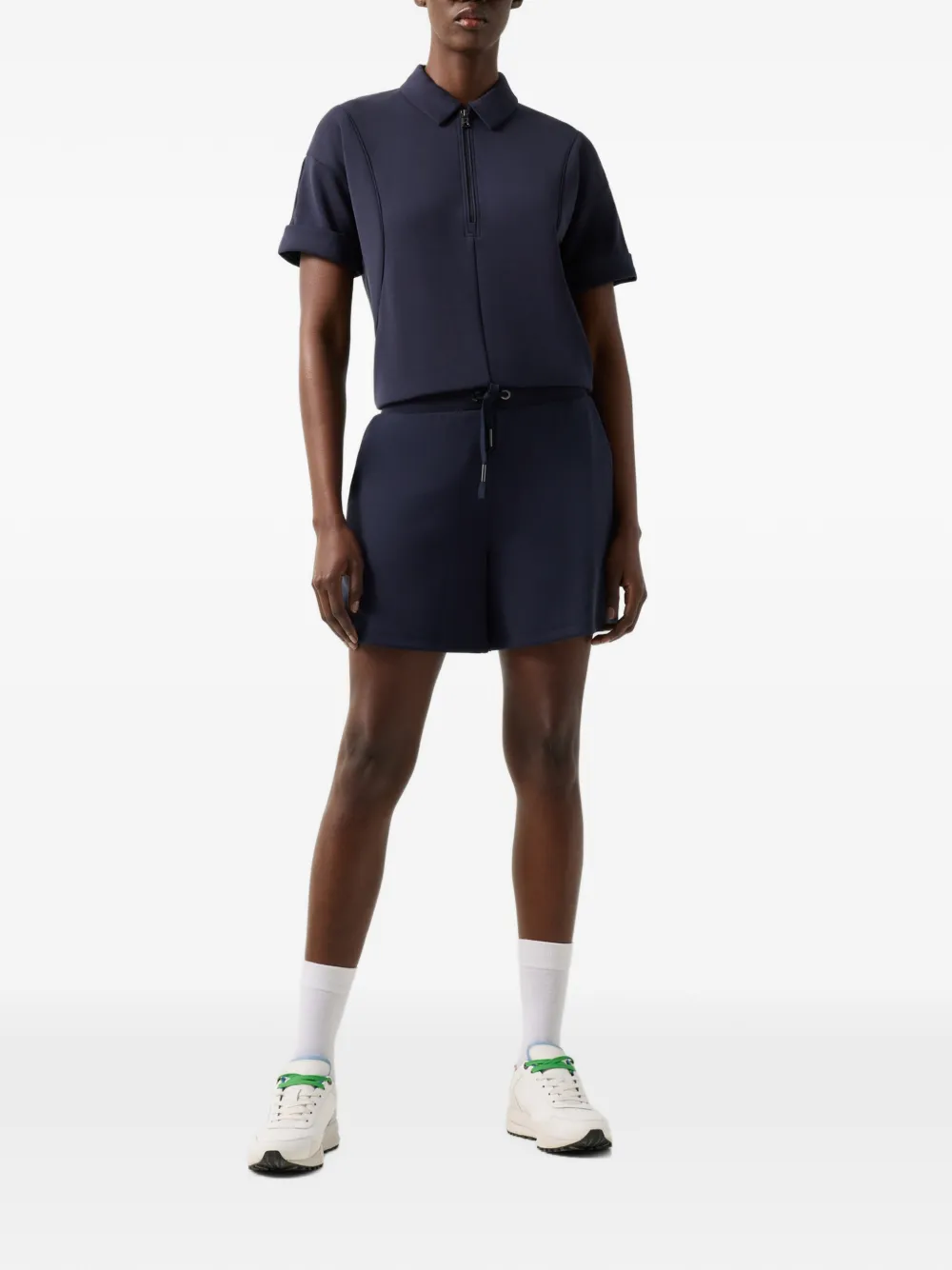 BOGNER Alea logo-tape drawstring shorts Blauw